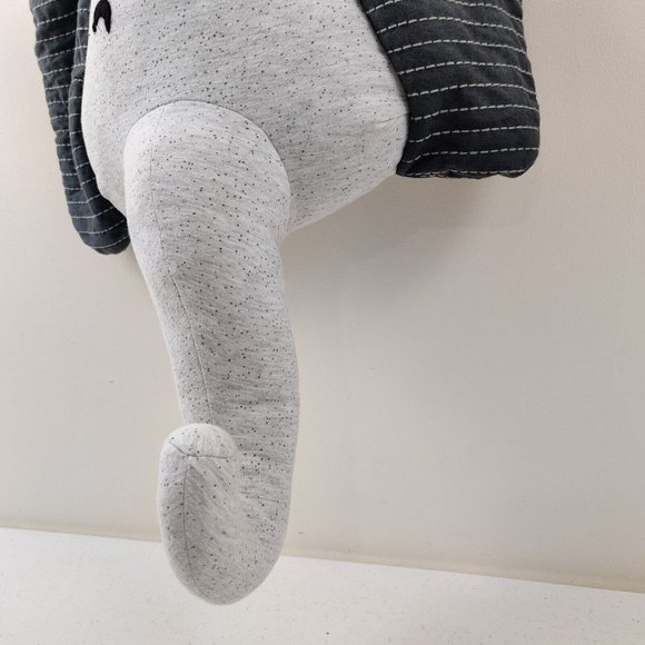 Plush Elephant Head Humane Trophy Stuffed Decor Nursery Wall Hanging - Picture 4 of 10